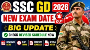 SSC GD 2026 Exam Date Out